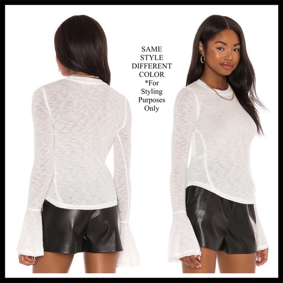 FREE PEOPLE BOHO TOP LONG SLEEVES KNIT PULLOVER TEE A2C - Picture 6 of 14